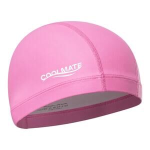NEW Coolmate UPF 50+ Swim Cap Pink Large Waterproof Silicone Coated Adult